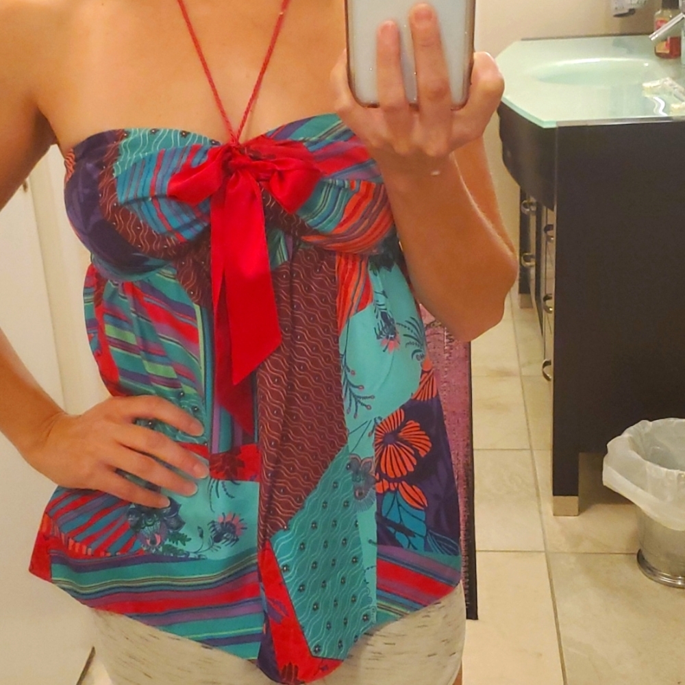 Guess silk tube top